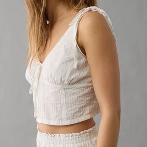 American Eagle Tie-Shoulder Corset Tank